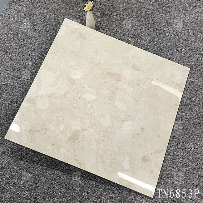 Corps entier Couleur grise Marbre Porcelaine Brillante Carreaux Pour le plancher intérieur Et le mur