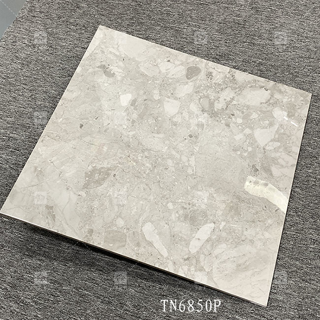 Corps entier Couleur grise Marbre Porcelaine Brillante Carreaux Pour le plancher intérieur Et le mur