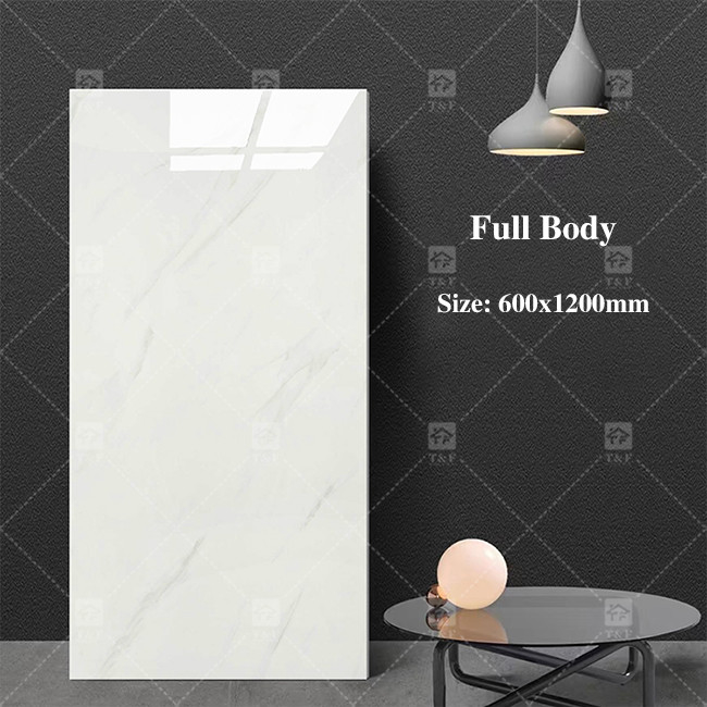 Porcelaine vitrée à grande taille moderne Carreaux de marbre gris pour le mur intérieur de forme carrée