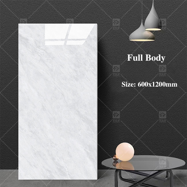 Porcelaine vitrée à grande taille moderne Carreaux de marbre gris pour le mur intérieur de forme carrée