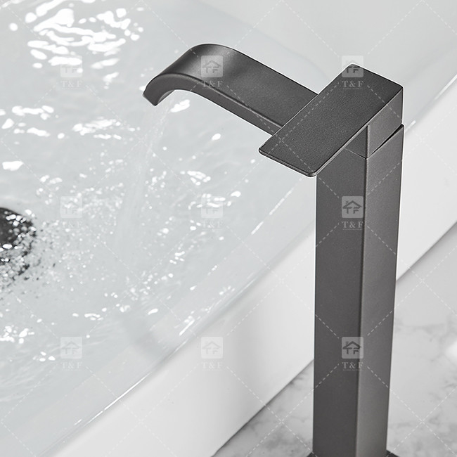 robinet de cuve en or brossé cuivre chaud et froid lavage des mains et du visage shampooing noir robinet de cuve de table rotatif