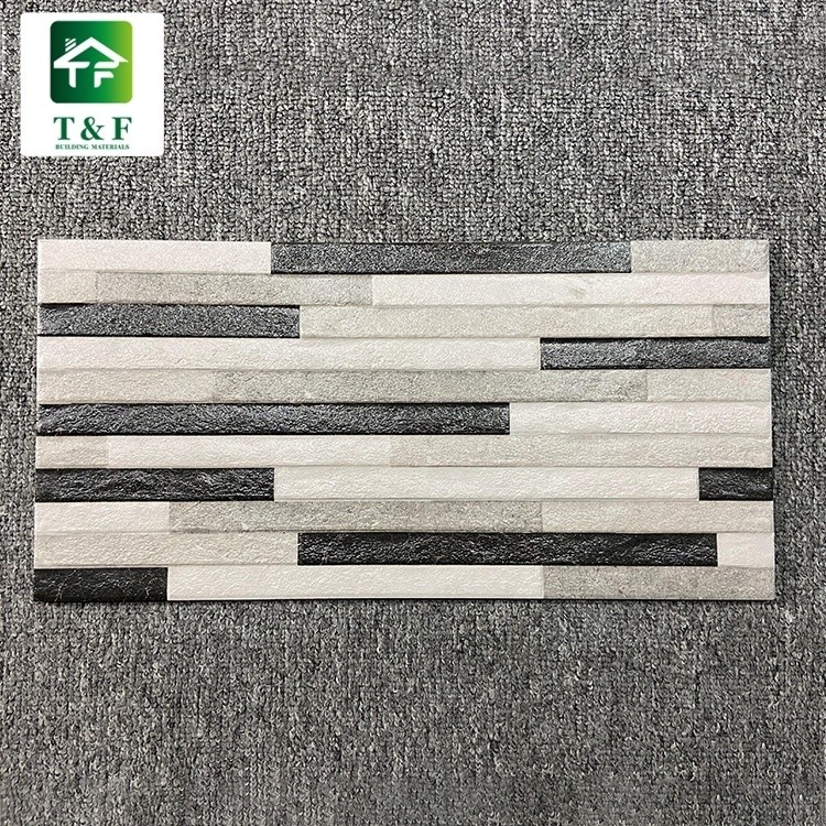 L'extérieur a glacé les carreaux de céramique la couleur blanche du mélange 20 x 40 noir